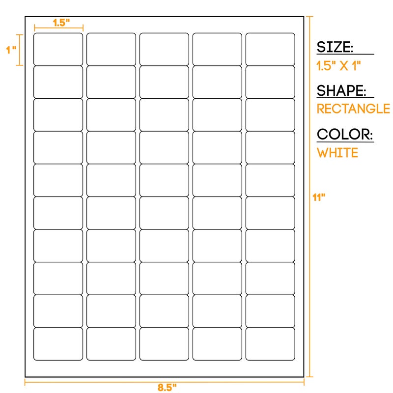 Crinklee Waterproof Essential Oil Labels, 250 Rectangles, 1.5x1 Inches, Oil Proof, Highly Durable Blank Stickers - Image 4